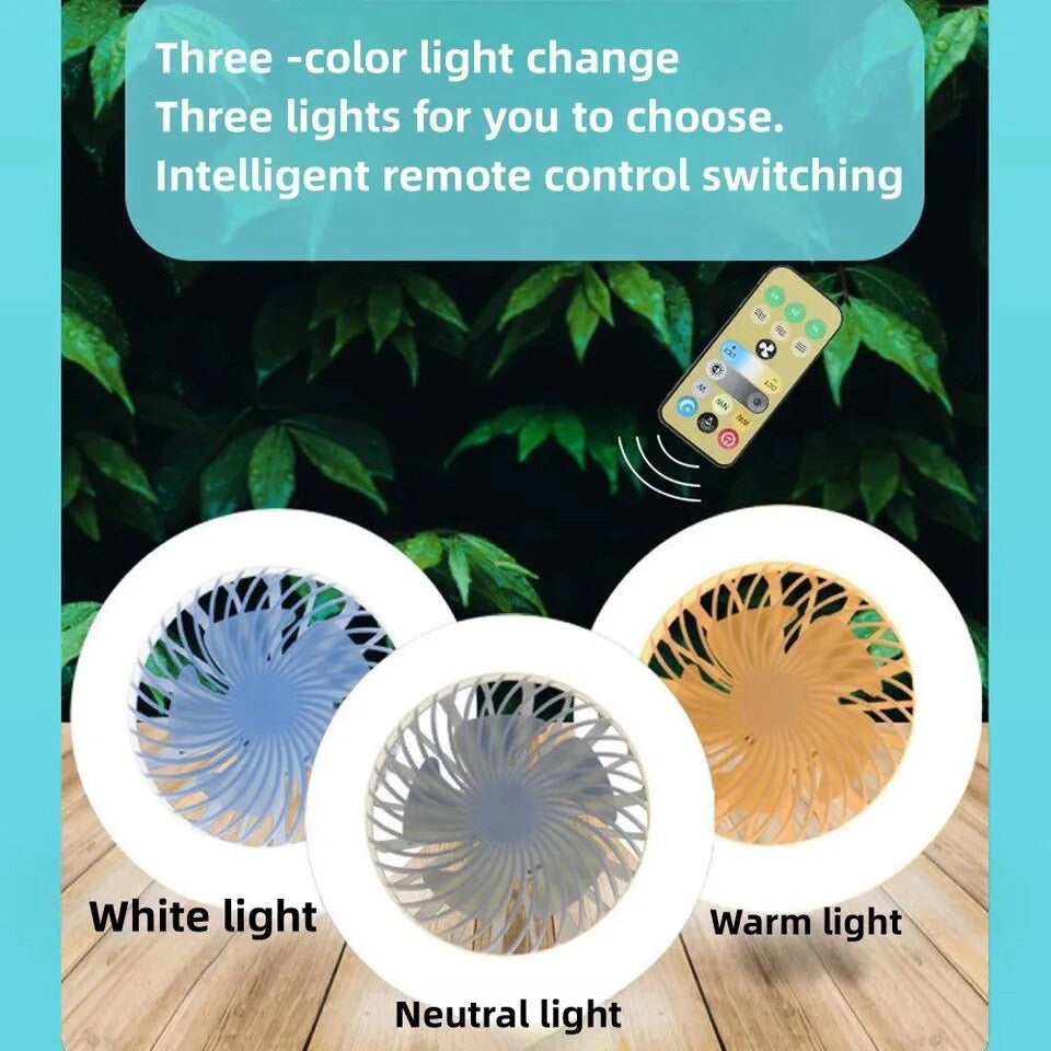 Ceiling LED light fan
