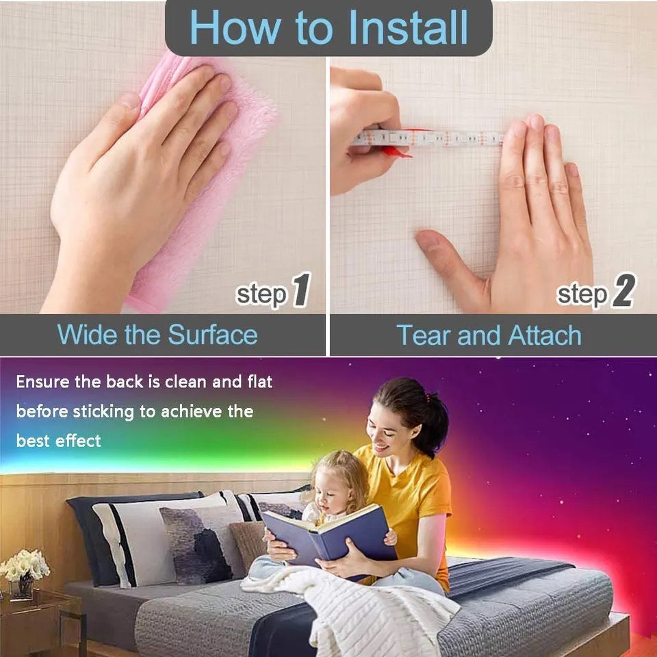 Remote control neon LED light strips (reactive)